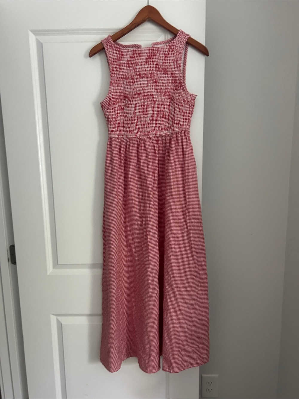 Japna Pink Gingham Maxi Dress - Picture 1 of 4